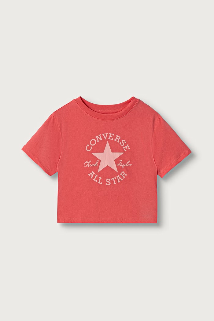 Converse Тениска за деца с памук розов 3CG896