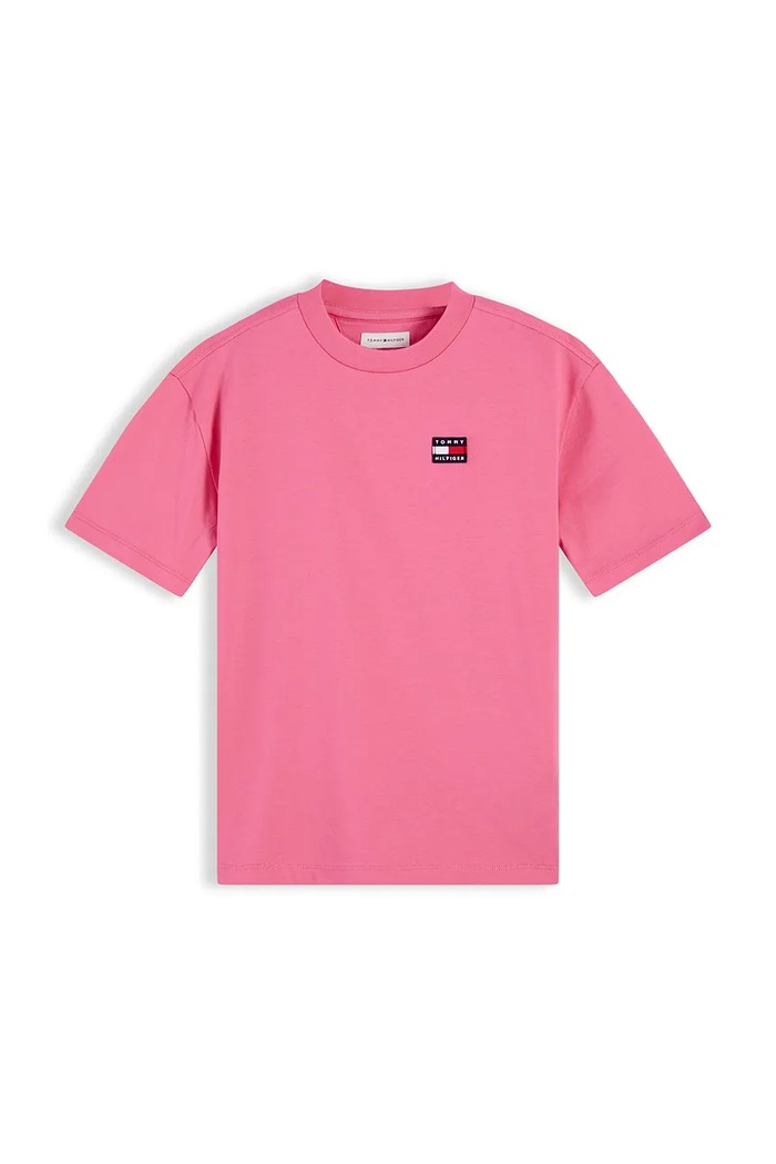 Tommy Hilfiger T-shirt dziecięcy bawełniany KS0KS00770.G.128.176.9B różowy AW26