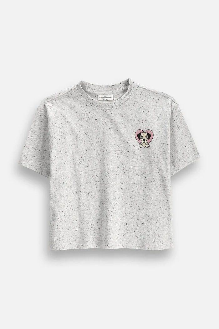 Coccodrillo T-shirt dziecięcy z bawełną beżowy ZC6143203TGK