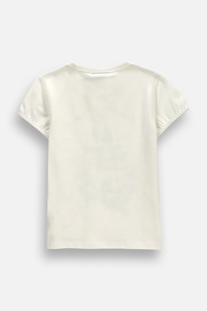Coccodrillo T-shirt dziecięcy bawełniany z elastanem ZC6143201FGK beżowy AW26