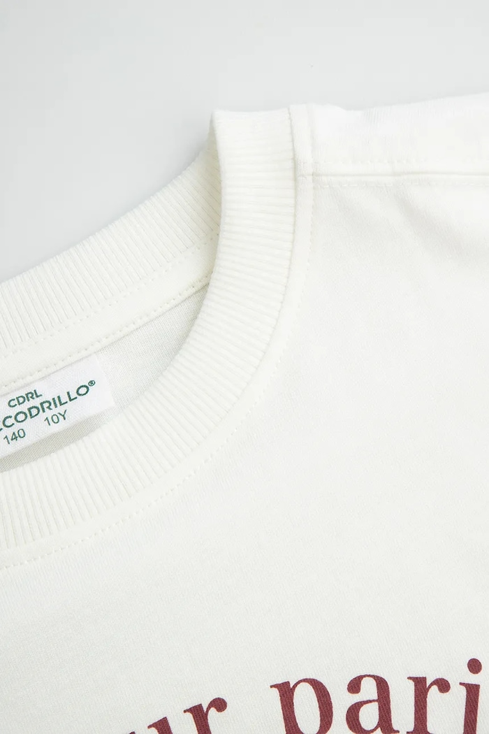 Dziewczynka Coccodrillo T-shirt dziecięcy bawełniany ZC6143203FGJ beżowy