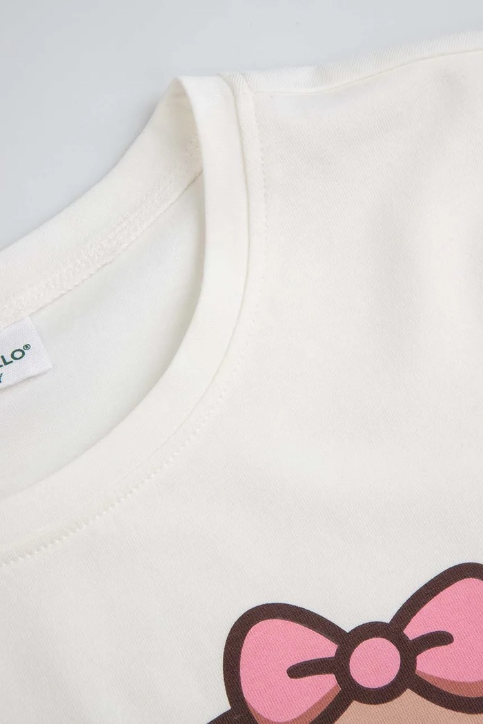 Κοριτσίστικα Coccodrillo T-shirt παιδικό βαμβακερό με ελαστάν ZC6143234VGA μπεζ