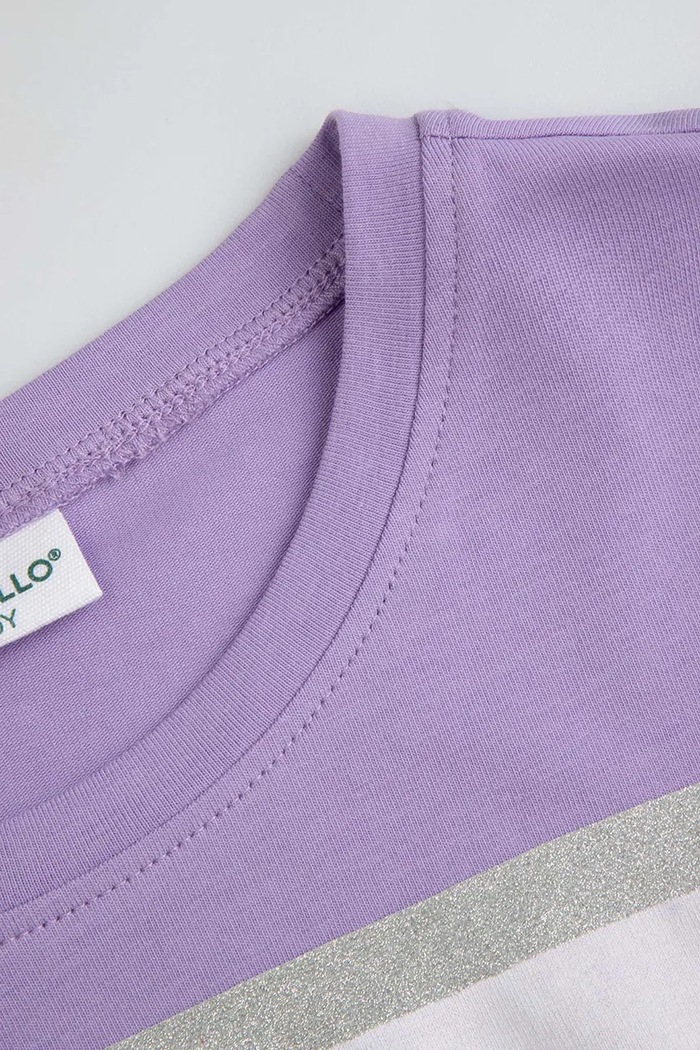 Κοριτσίστικα Coccodrillo T-shirt παιδικό βαμβακερό με ελαστάν ZC6143214VGA μωβ