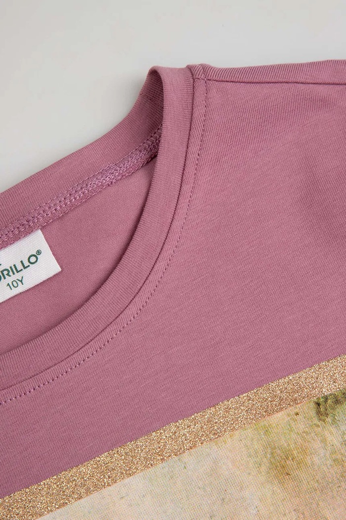Κοριτσίστικα Coccodrillo T-shirt παιδικό βαμβακερό με ελαστάν ZC6143213VGA ροζ