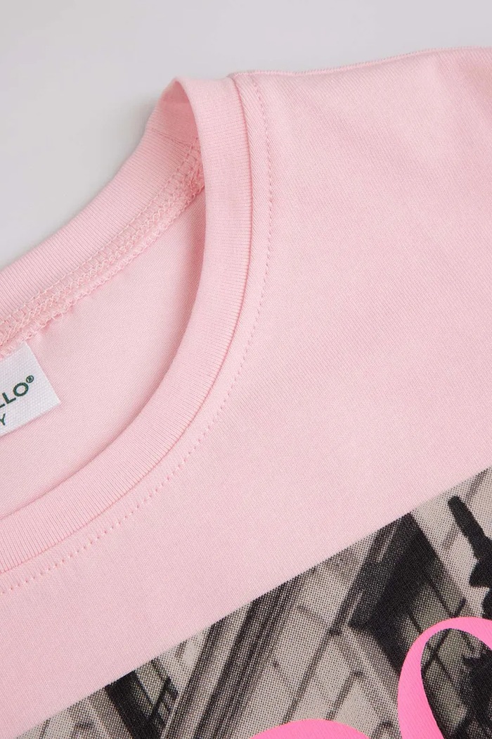 Κοριτσίστικα Coccodrillo T-shirt παιδικό βαμβακερό με ελαστάν ZC6143204VGA ροζ