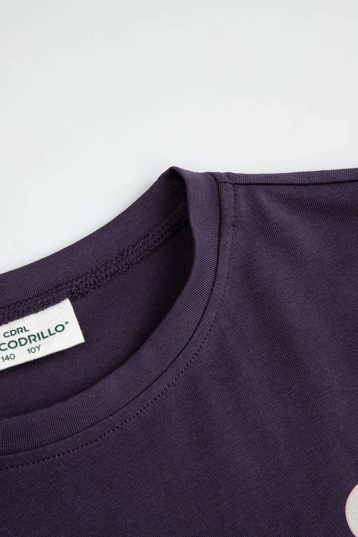 Dziewczynka Coccodrillo T-shirt dziecięcy z bawełną ZC6143214LGD granatowy
