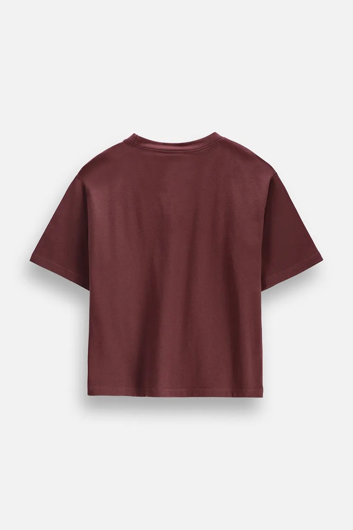 Coccodrillo T-shirt παιδικό βαμβακερό ZC6143213LGD μπορντό AW26