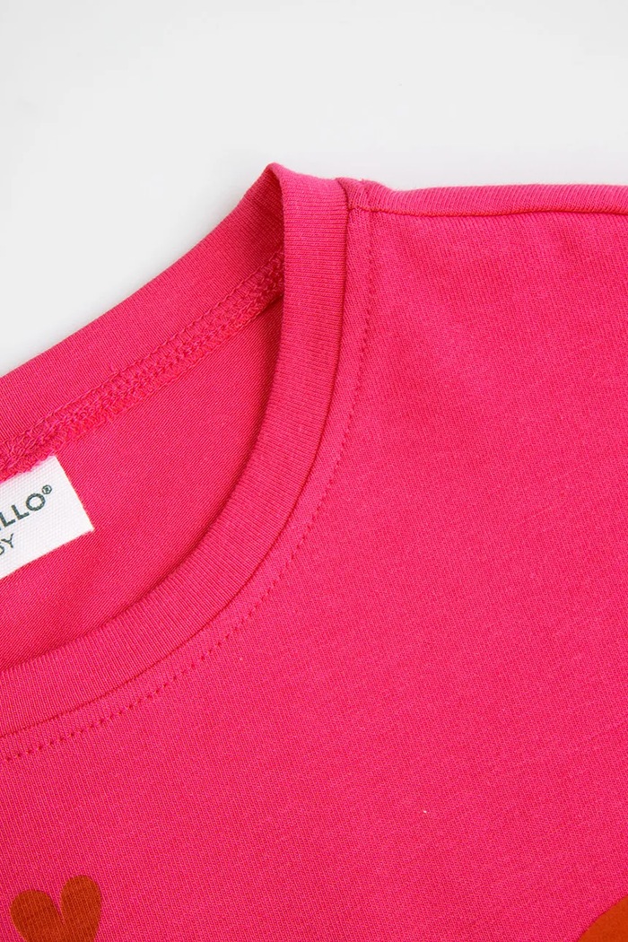 Dziewczynka Coccodrillo T-shirt dziecięcy bawełniany z elastanem ZC6143203SGK różowy
