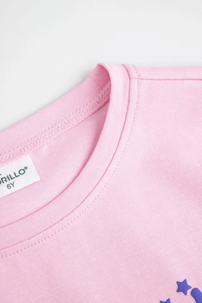 Dziewczynka Coccodrillo T-shirt dziecięcy bawełniany ZC6143202SGK różowy