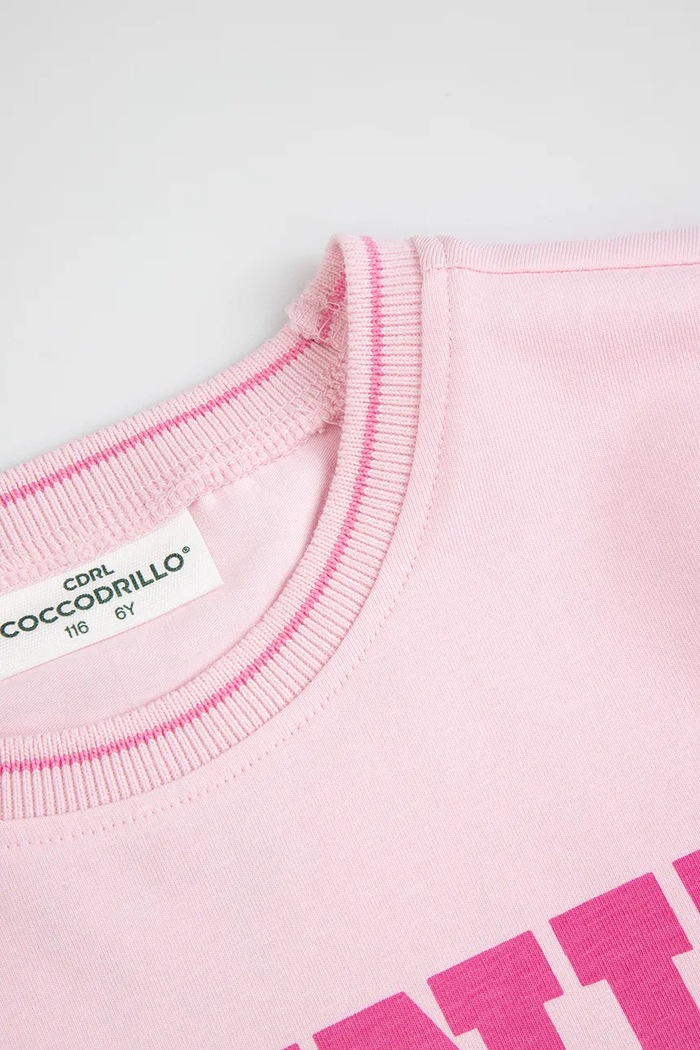 Κοριτσίστικα Coccodrillo t-shirt παιδικό βαμβακερό με ελαστάν ZC6143201LGD ροζ