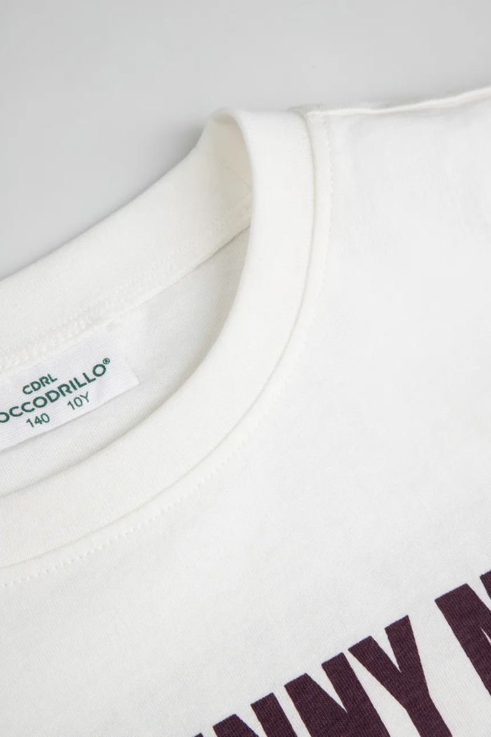 Κοριτσίστικα Coccodrillo t-shirt παιδικό βαμβακερό ZC6143204AGJ μπεζ
