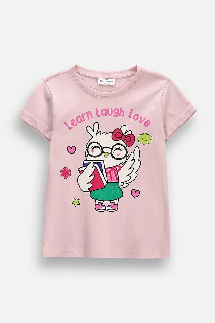 Coccodrillo t-shirt παιδικό βαμβακερό ροζ ZC6143201AGK