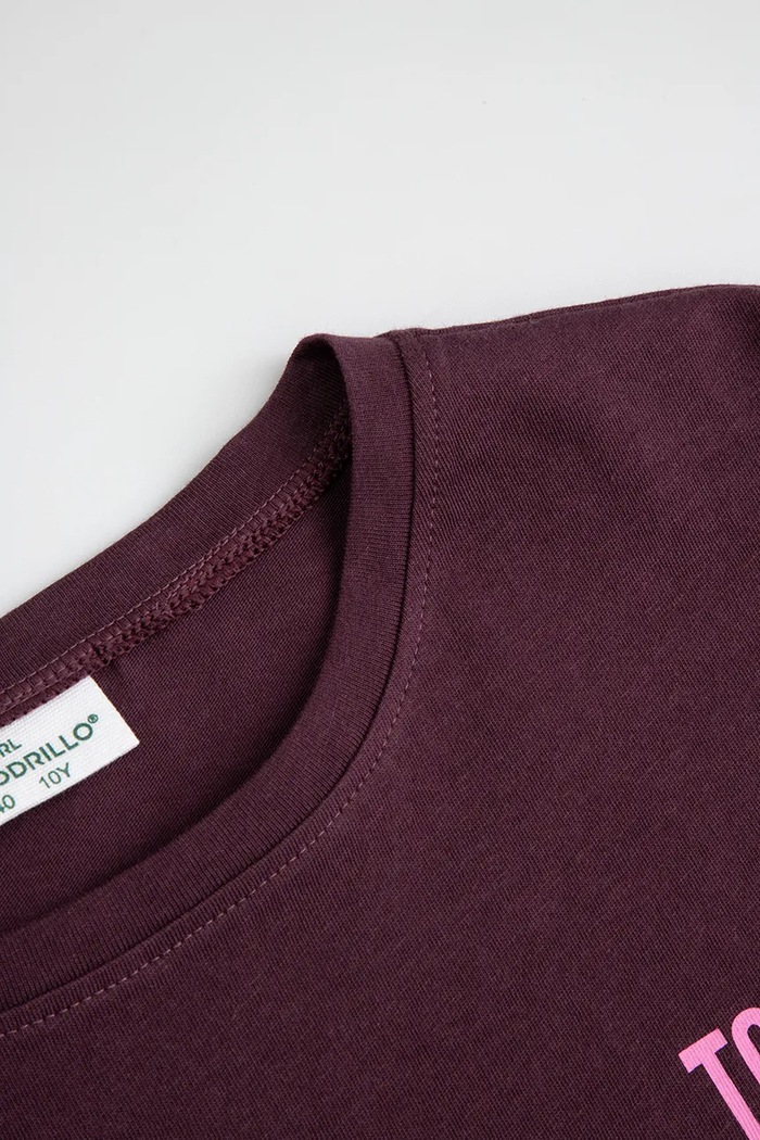Κοριτσίστικα Coccodrillo t-shirt παιδικό βαμβακερό ZC6143201AGJ μπορντό