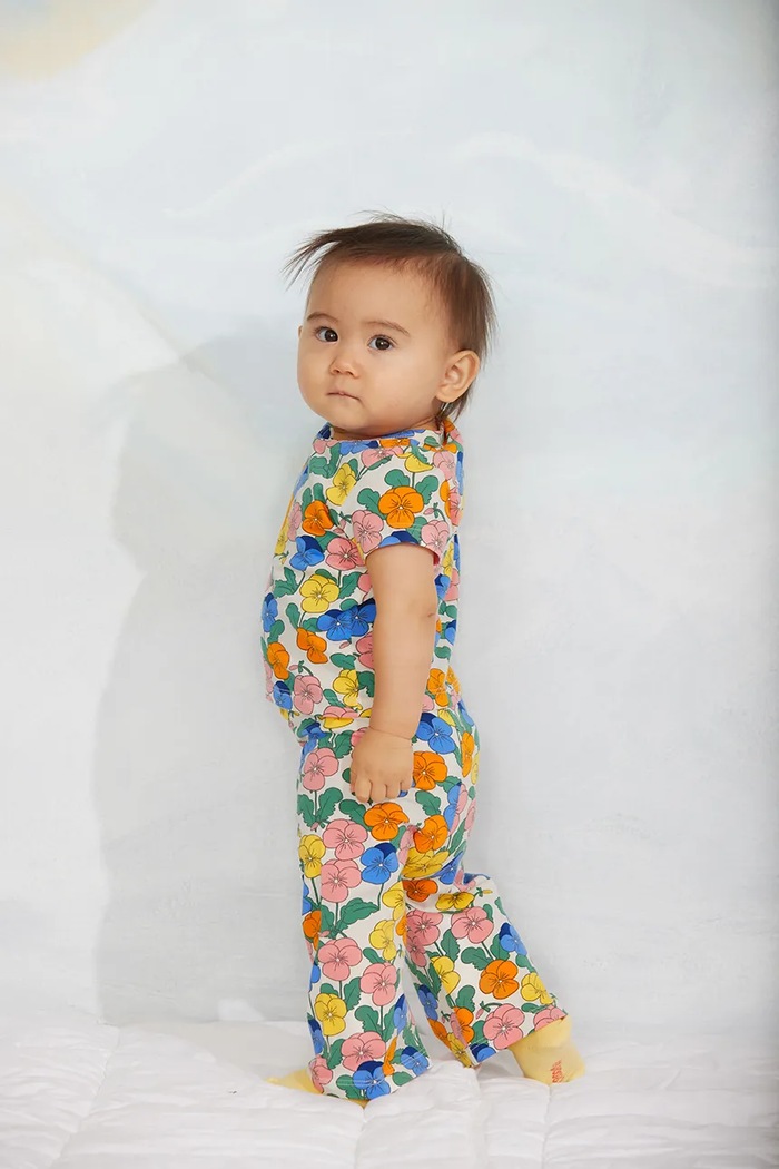 Mini Rodini T-shirt dziecięcy bawełniany z elastanem Violas 26720125