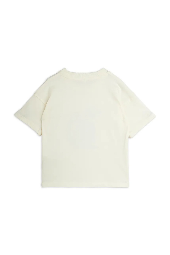 Mini Rodini T-shirt dziecięcy bawełniany Skunk 26720112 biały AW26