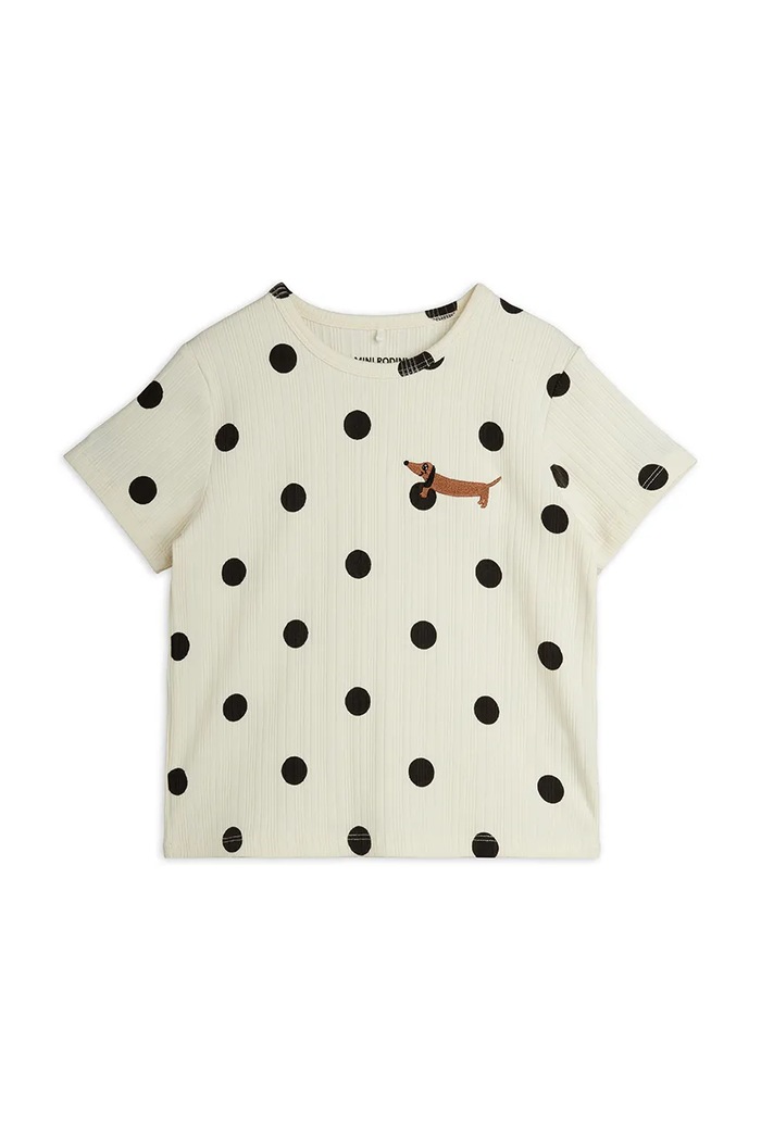 Mini Rodini T-shirt dziecięcy bawełniany z elastanem biały 26720103