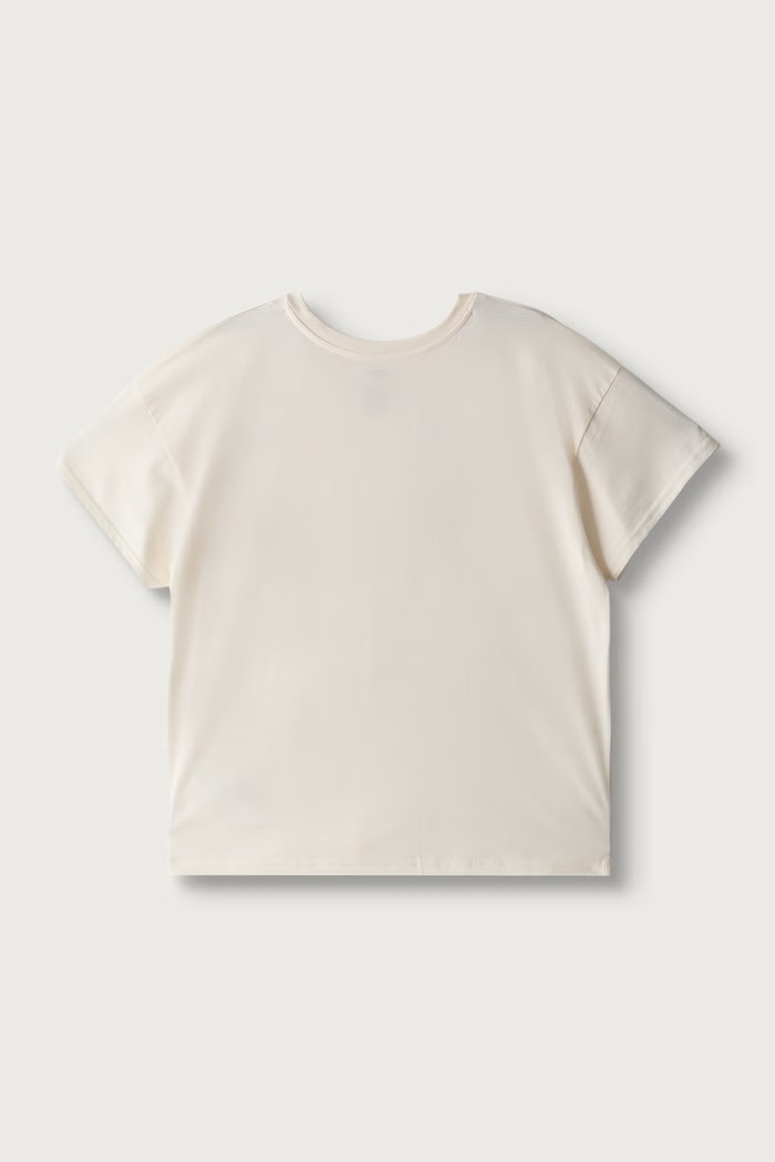Levi's T-shirt dziecięcy POLAROID OVERSIZED SS TEE 4ER536 beżowy AW26
