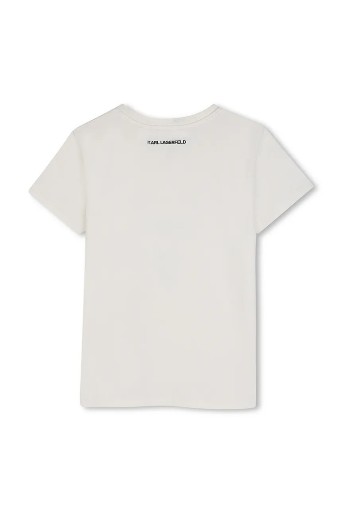 Karl Lagerfeld Tričko dětské s bavlnou Z31308.86.108 béžová AW26