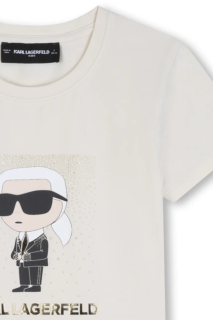 DÍVKA Karl Lagerfeld Tričko dětské s bavlnou Z31308.86.108 béžová