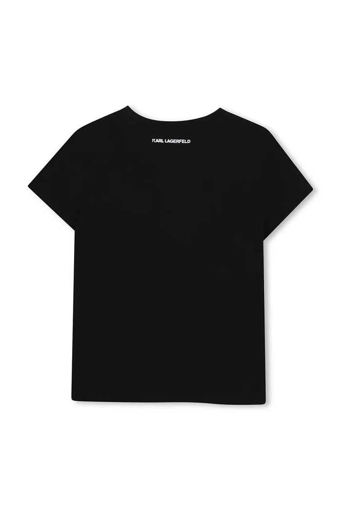 Karl Lagerfeld тениска за деца с памук Z31158.156.162 черен AW26