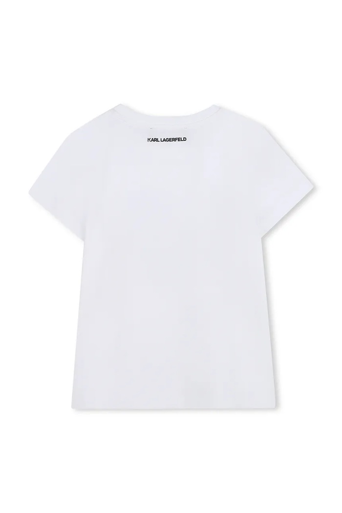 Karl Lagerfeld Tričko dětské s bavlnou Z31158.114.150 bílá AW26