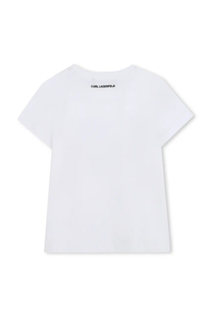 Karl Lagerfeld Tričko dětské s bavlnou Z31158.114.150 bílá AW26