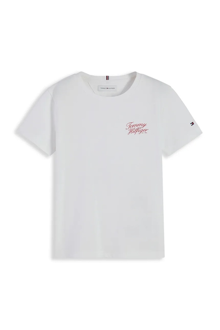 Tommy Hilfiger T-shirt dziecięcy bawełniany KG0KG09633.128.176.9BY2 biały AW26