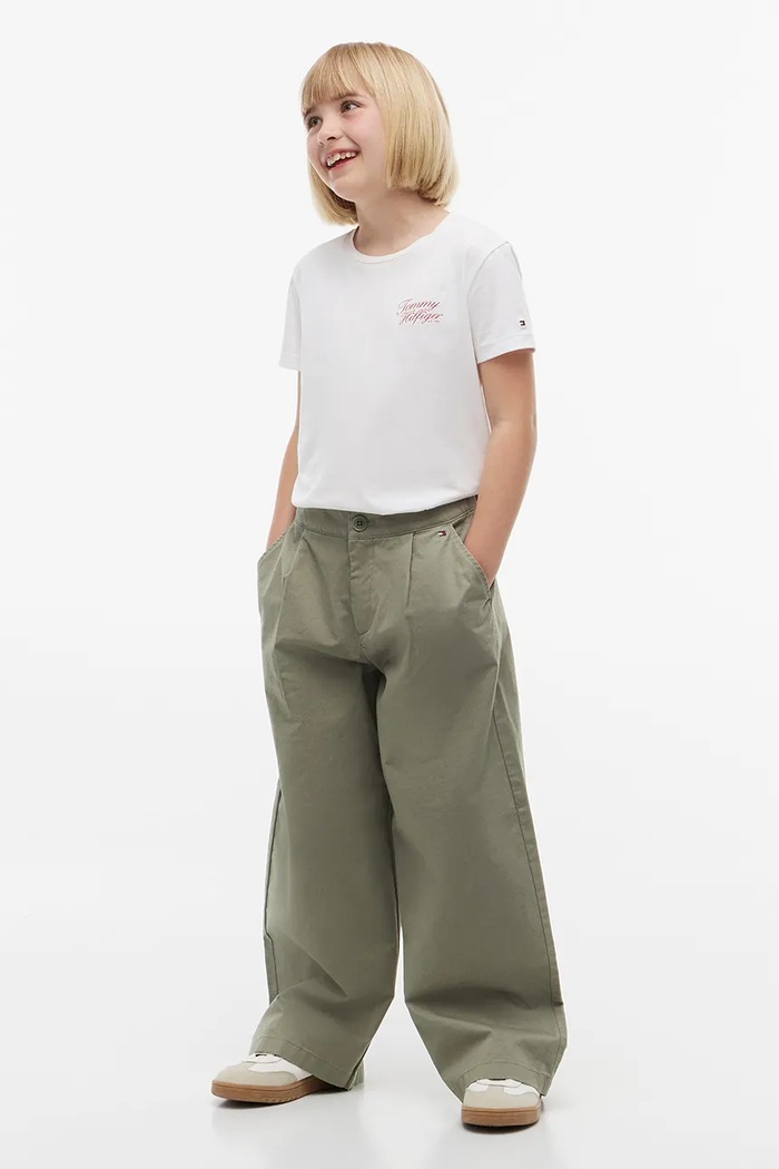 T-shirt basic dziecięcy bawełniany Tommy Hilfiger KG0KG09633.104.122.9BY2 biały