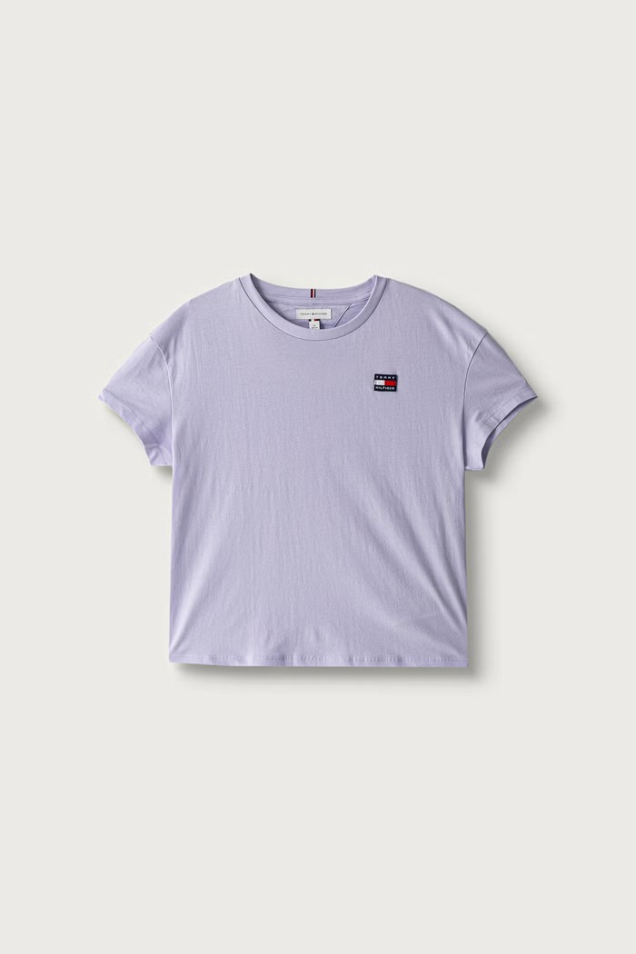 Tommy Hilfiger тениска за деца от памук виолетов KG0KG09636.9BY2