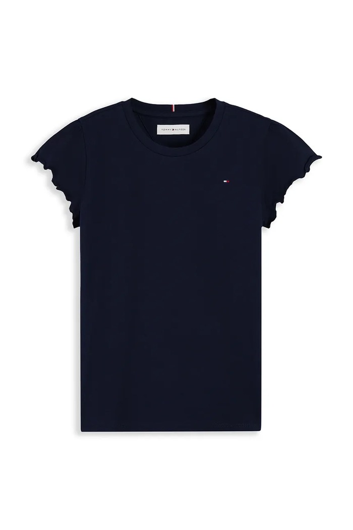 Tommy Hilfiger T-shirt dziecięcy z bawełną KG0KG07052.128.176.9BY2 granatowy AW26