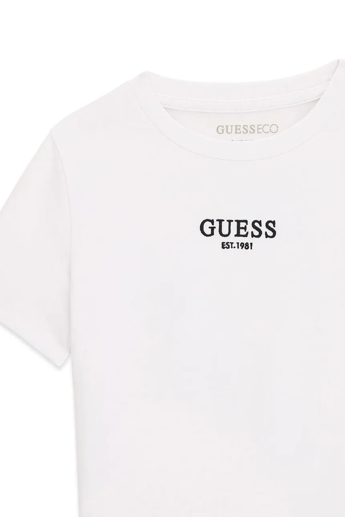 Dziewczynka Guess T-shirt dziecięcy bawełniany J6YI44.K7391.9BY2 biały