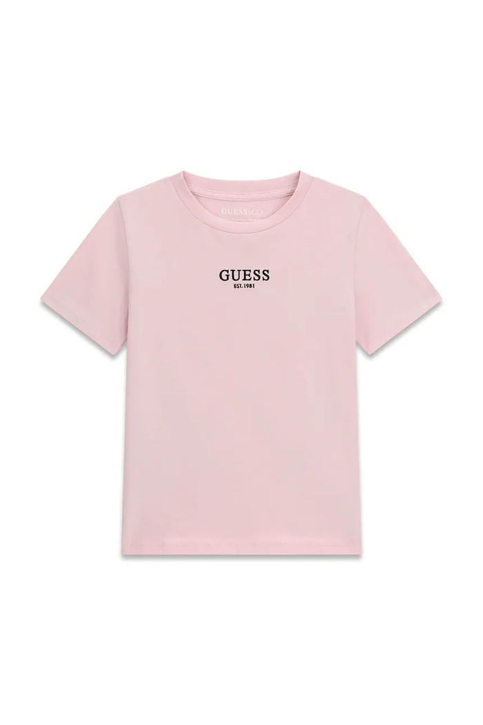 Guess T-shirt dziecięcy bawełniany różowy J6YI44.K7391.9BY2