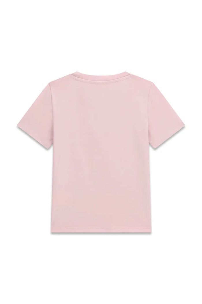 Guess T-shirt dziecięcy bawełniany J6YI44.K7391.9BY2 różowy AW26