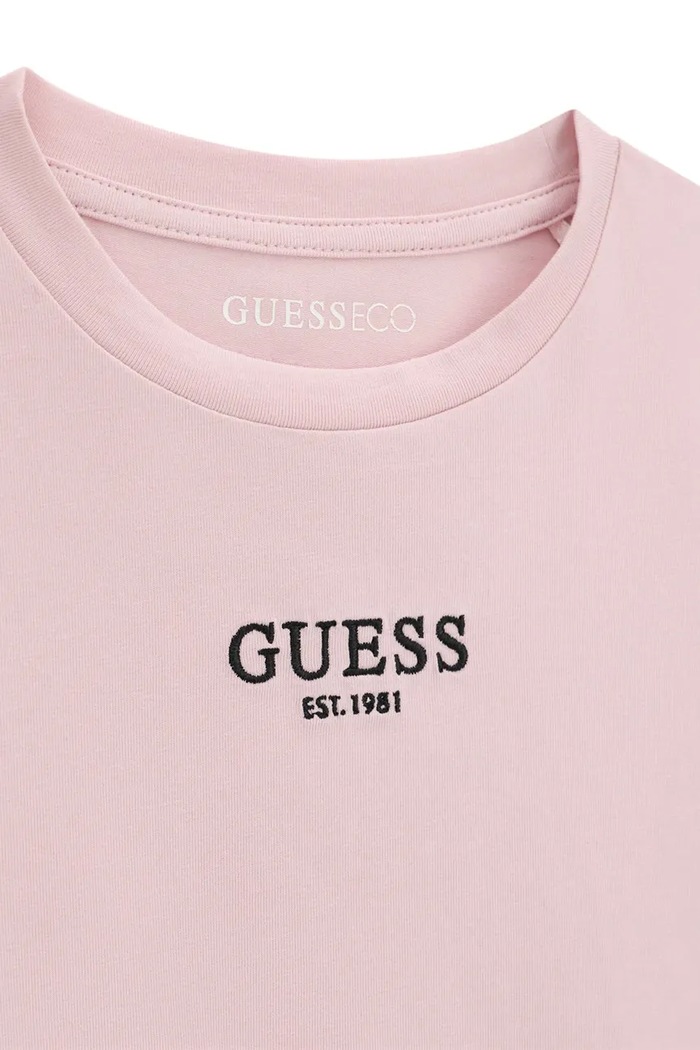 Dziewczynka Guess T-shirt dziecięcy bawełniany J6YI44.K7391.9BY2 różowy
