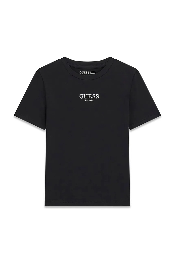 Guess T-shirt dziecięcy bawełniany czarny J6YI44.K7391.9BY2
