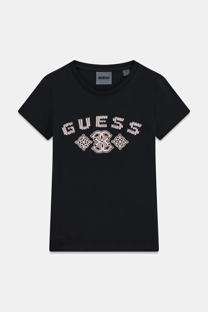Guess T-shirt dziecięcy bawełniany czarny J6BI43.K7271.9BY2