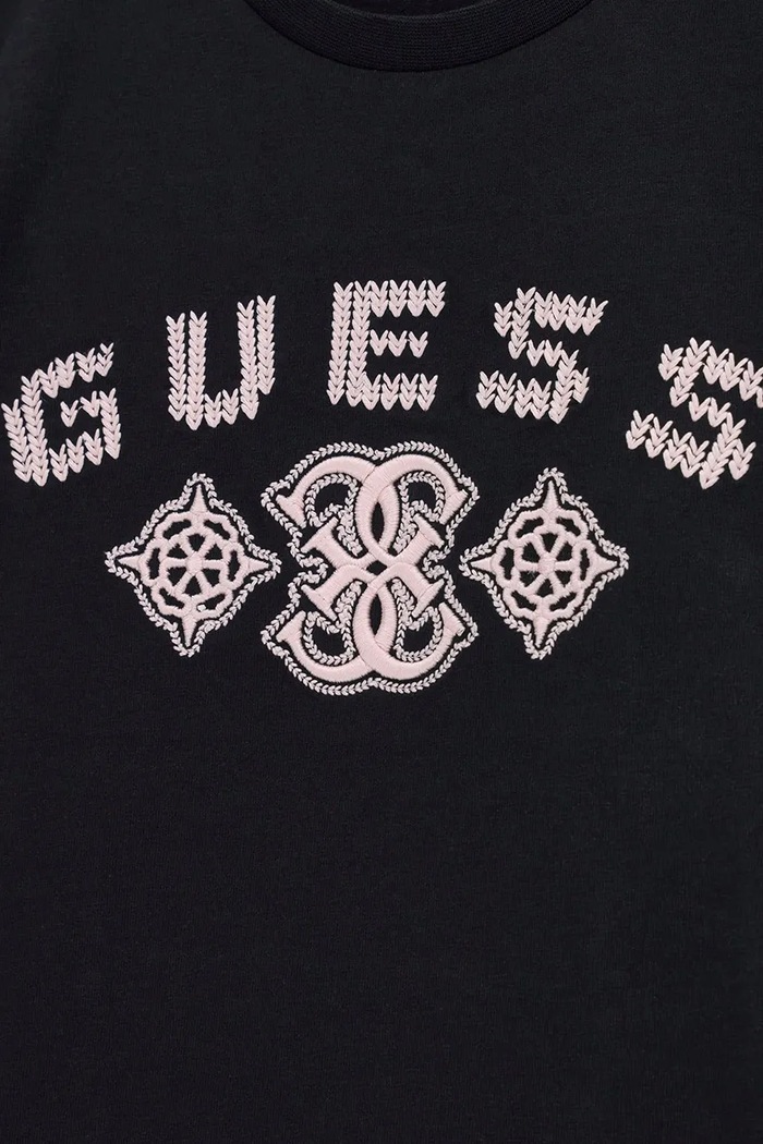 Dziewczynka Guess T-shirt dziecięcy bawełniany J6BI43.K7271.9BY2 czarny