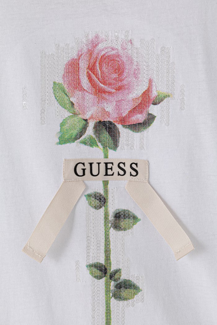 Dziewczynka Guess T-shirt dziecięcy bawełniany J6BI33.K5847.9BY2 biały