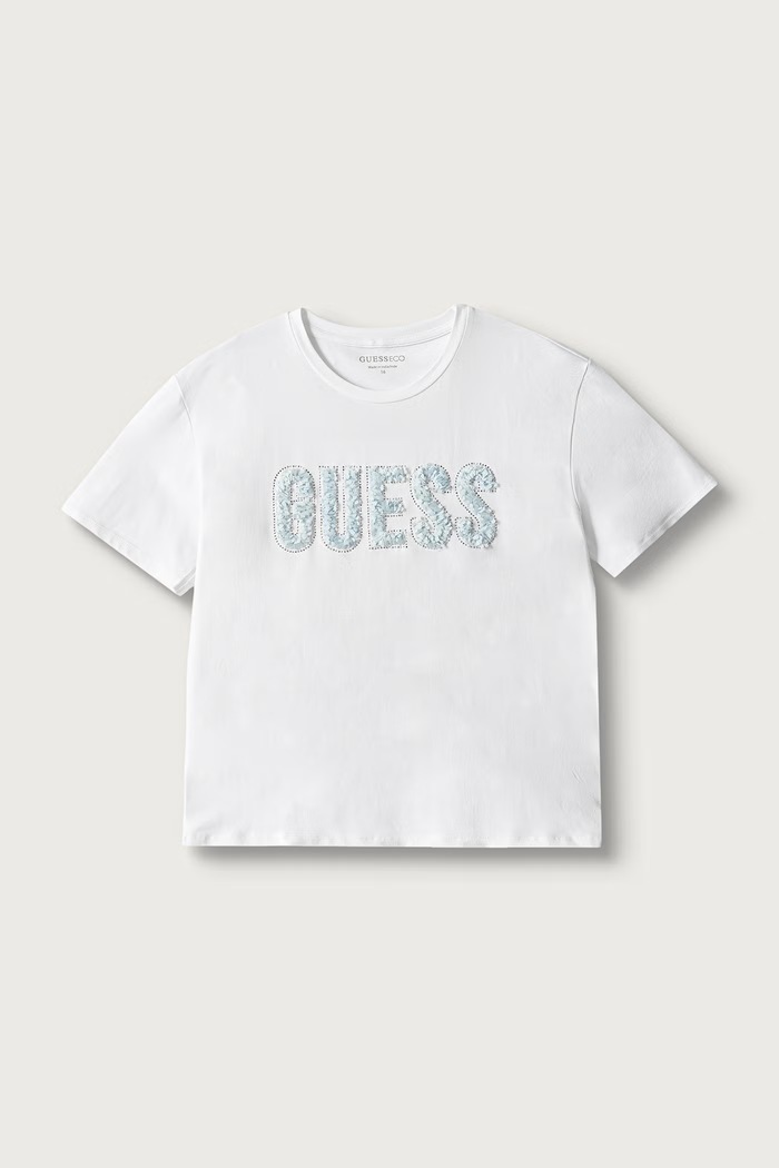 Guess T-shirt dziecięcy bawełniany biały J6BI20.K5817.9BY2