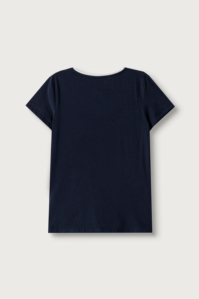 Guess T-shirt dziecięcy z bawełną J6BI14.K5799.9BY2 granatowy AW26