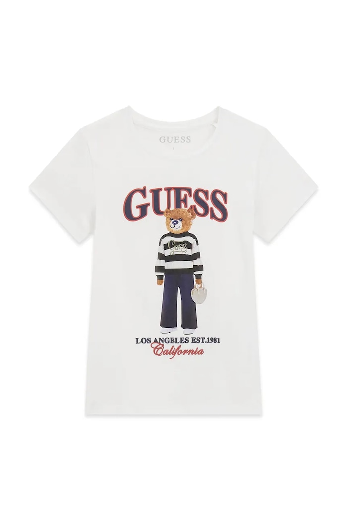 Guess Футболка дитяча бавовняна з еластаном білий J6BI11.K5790.9BY2