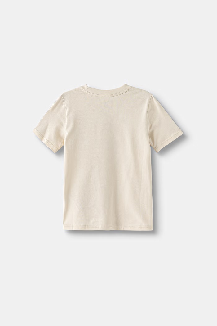 Puma T-shirt dziecięcy z bawełną ESS TAPE Tee 694957.9BY2 beżowy AW26