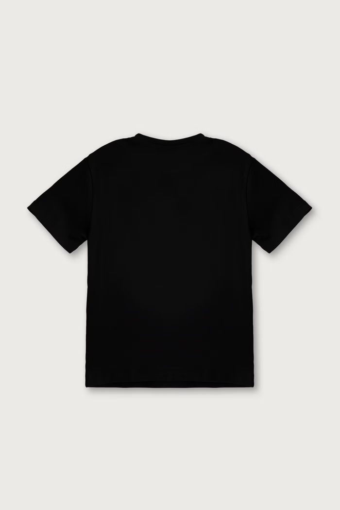 Elisabetta Franchi T-shirt παιδικό βαμβακερό με ελαστάν EFTS271.C.JE018 μαύρο AW26