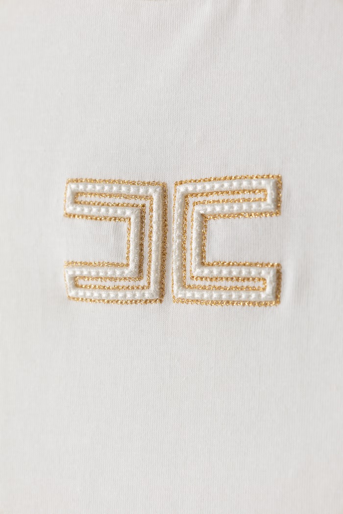 Dievča Elisabetta Franchi Tričko detské EFTS268.C.JE018 biela