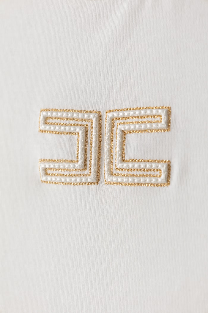 Dievča Elisabetta Franchi Tričko detské EFTS268.C.JE018 biela