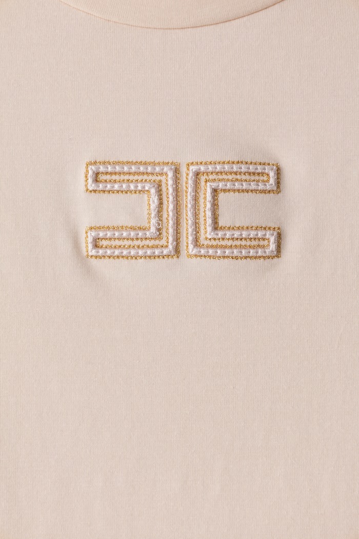 Dievča Elisabetta Franchi Tričko detské EFTS268.C.JE018 oranžová