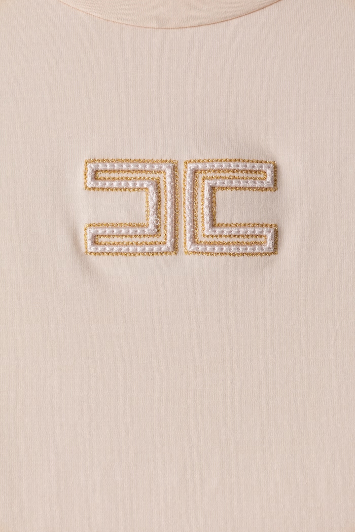 Dievča Elisabetta Franchi Tričko detské EFTS268.C.JE018 oranžová