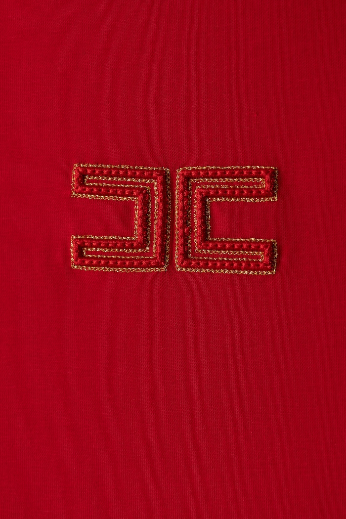 Dievča Elisabetta Franchi Tričko detské EFTS268.C.JE018 červená