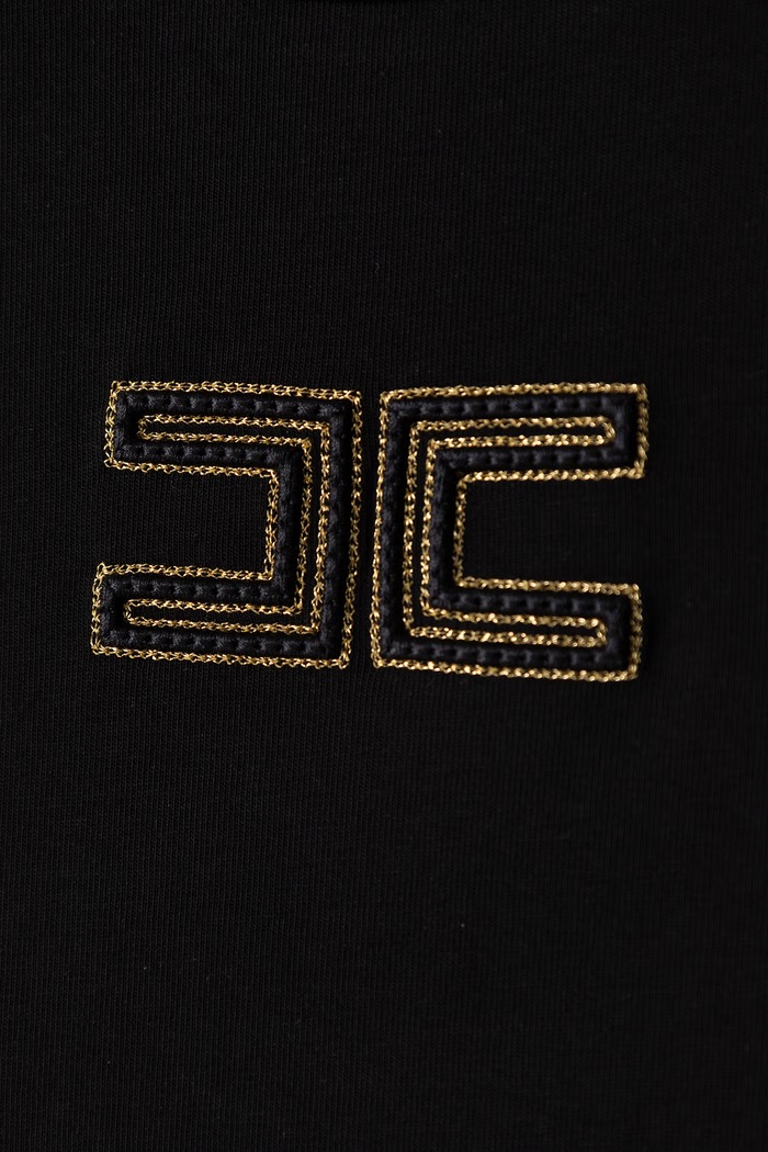 Dievča Elisabetta Franchi Tričko detské EFTS268.C.JE018 čierna