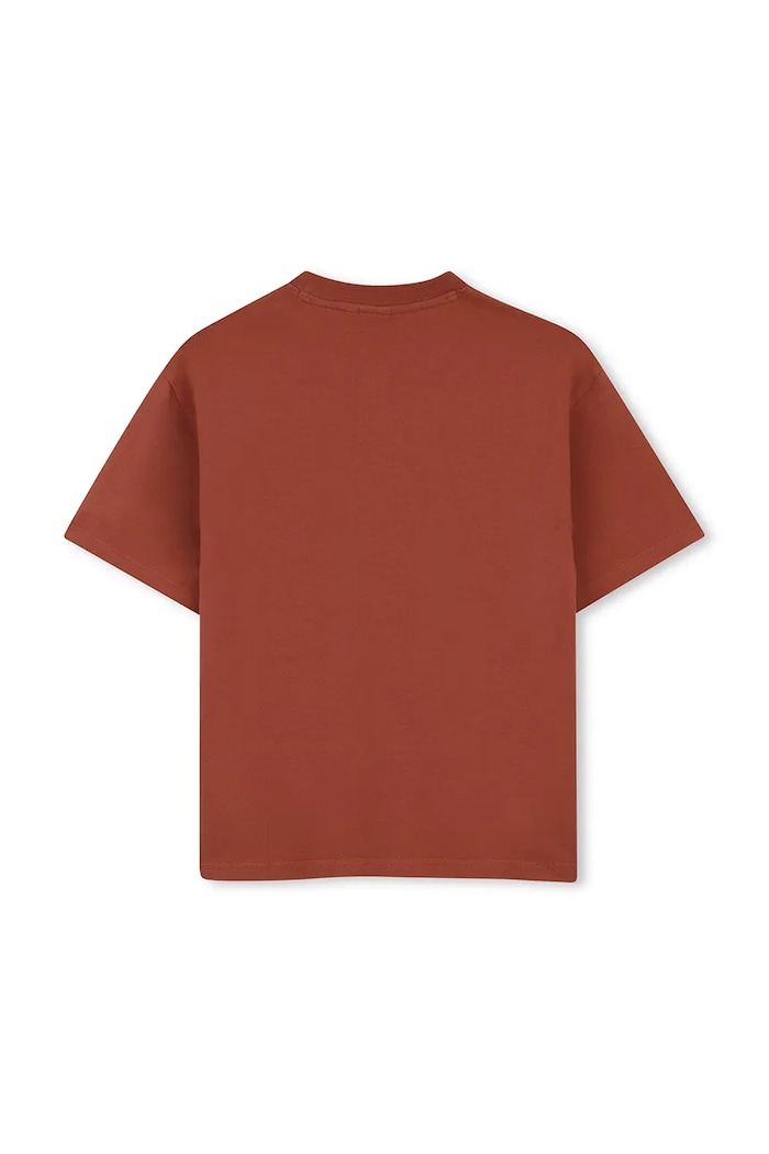 BOSS T-shirt dziecięcy bawełniany z elastanem J53462.114.150 czerwony AW26